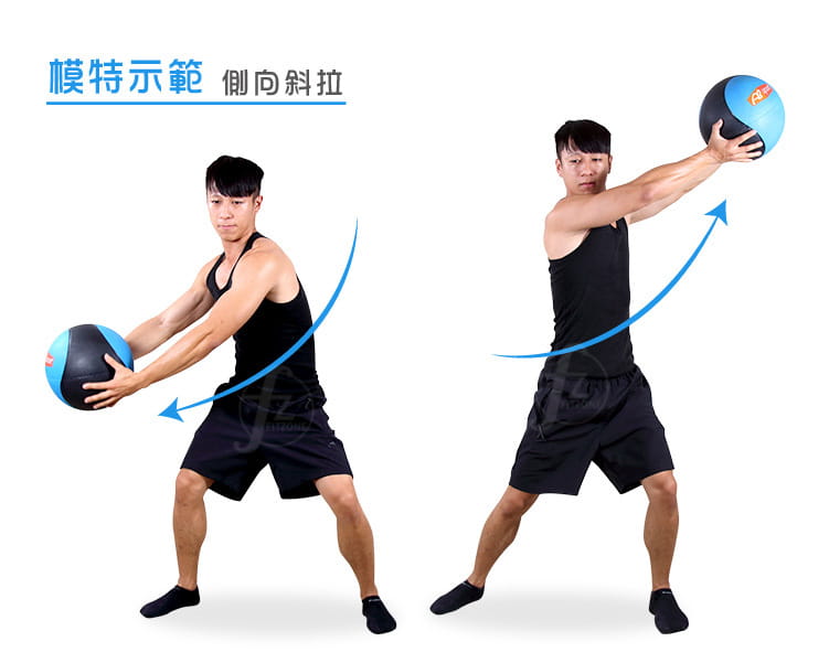 【ABSport】橡膠重力球（2KG－黑款）／健身球／重量球／藥球／實心球／平衡訓練球 6