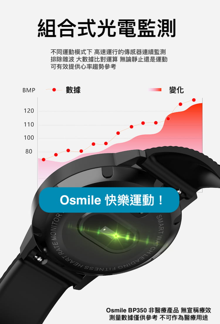 【Osmile】 BP350 有氧健康管理運動手環 5