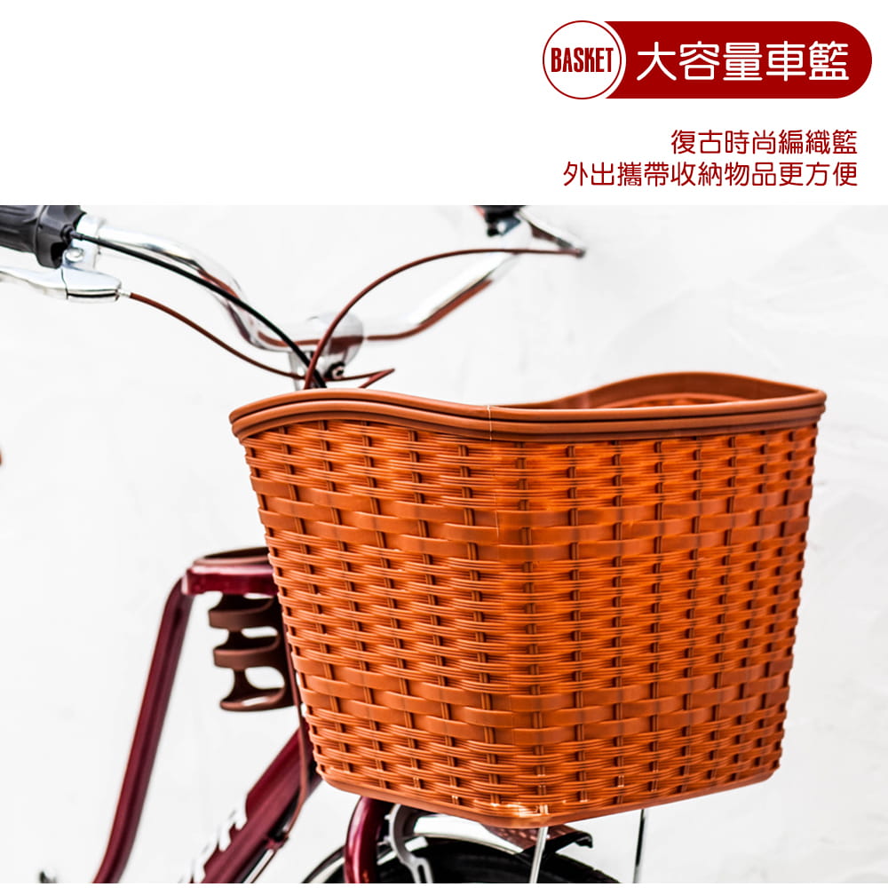 BIKEONE L4 LITE 246LADY 24吋6速 SHIMANO變速 復古時尚菜籃款淑女車 8