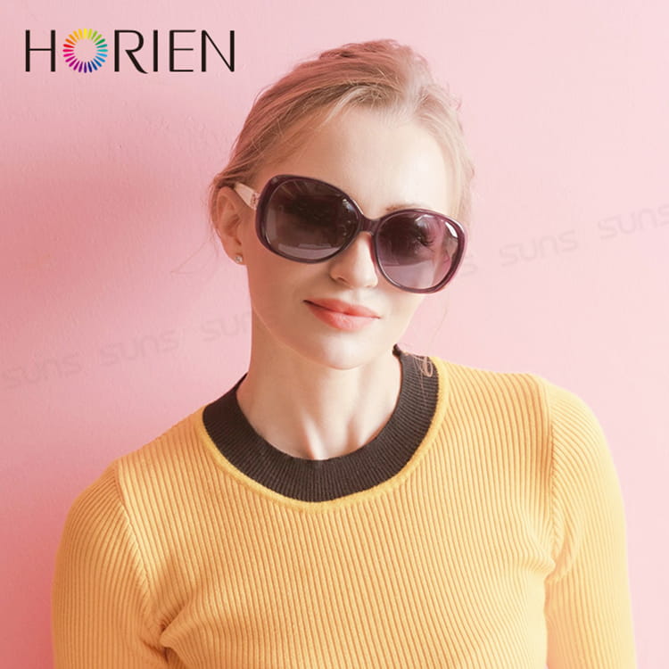 【HORIEN】海儷恩 簡約鑲鑽浪漫偏光太陽眼鏡 抗UV (HN 1207 H01) 2