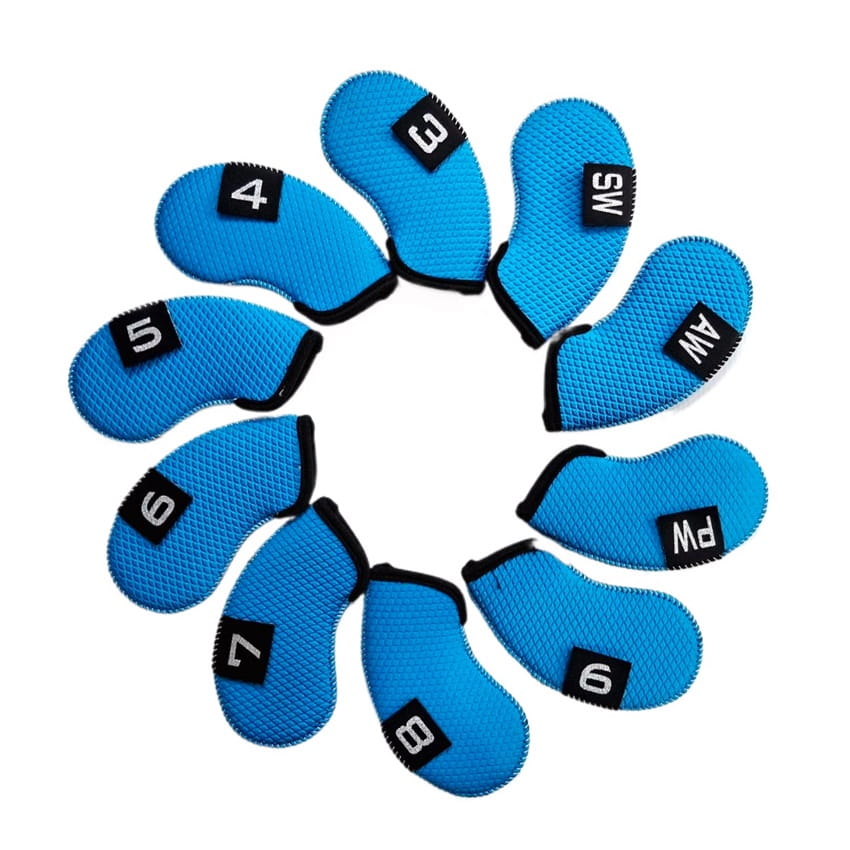 高爾夫潛水布-壓紋數字標籤鐵桿套(3-9 PSA )10個/組【GF22012】 4