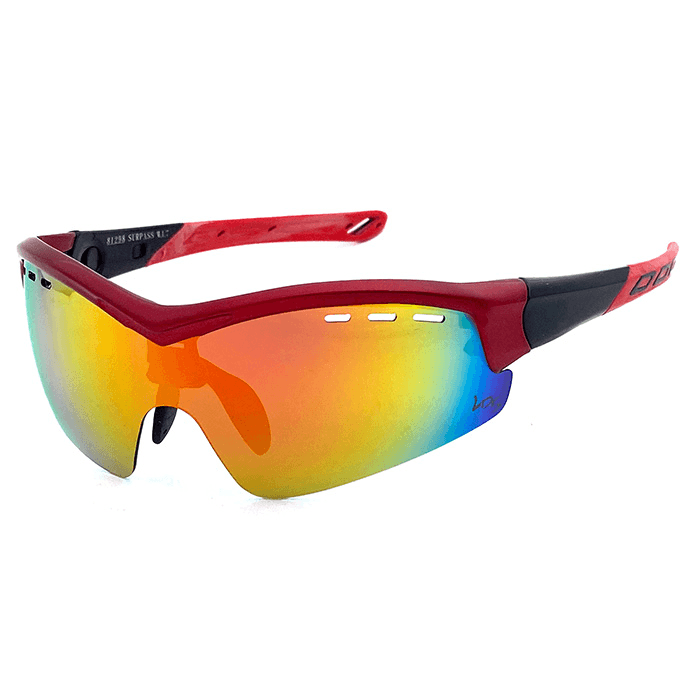 【suns】REVO電鍍 偏光運動眼鏡 可調鏡腳 抗UV (紅框/REVO紅) 2