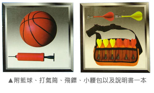 直立式飛鏢籃球架 (飛標靶籃球台/籃球臺/球類運動用品/籃球框/籃球板/籃板架) 3