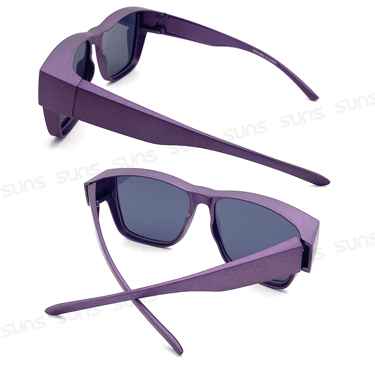 【suns】時尚大框太陽眼鏡 霧紫框 (可套鏡) 抗UV400 2