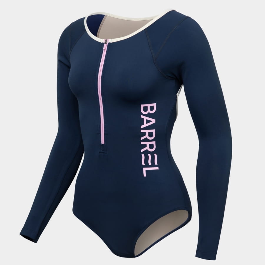 【BARREL】悠閒女款長袖連身泳衣 #BLUEMIDNIGHT BLUE 4