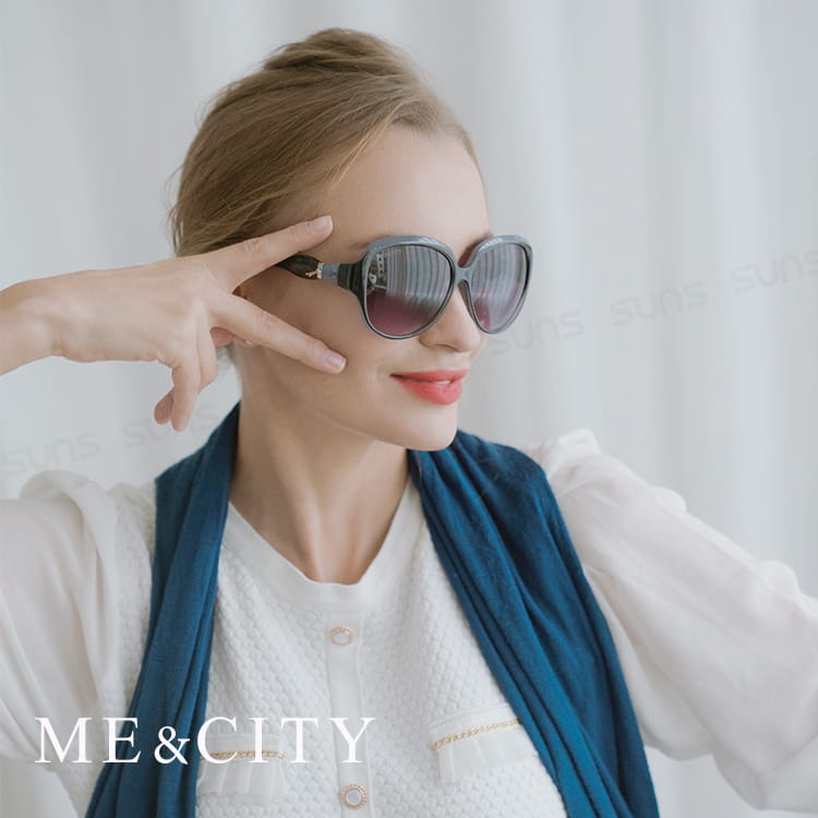 【ME&CITY】 甜美秘戀雙色太陽眼鏡 抗UV (ME 1213 L01) 1