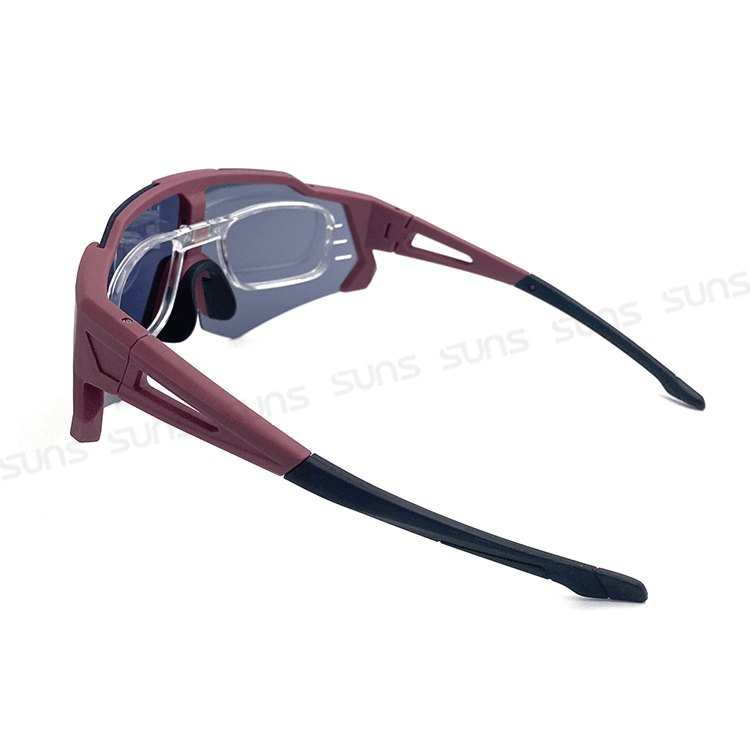 【suns】運動偏光太陽眼鏡 含內視鏡 紫框紫水銀 REVO電鍍 抗UV400 10