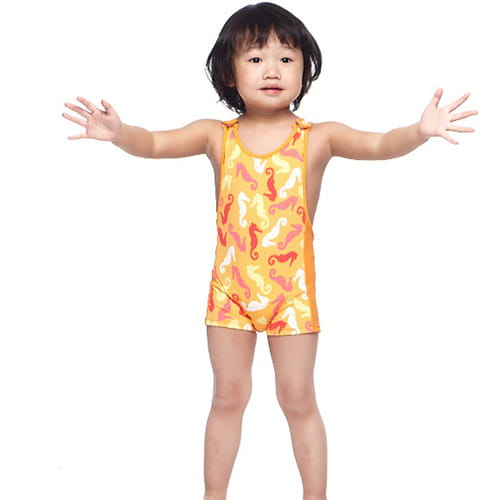 【SARBIS】女童連身平口泳裝附泳帽B802001 2