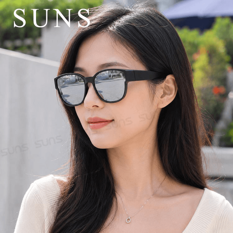 【suns】時尚圓框 水銀鏡面偏光太陽眼鏡 抗UV400 (可套鏡) 2