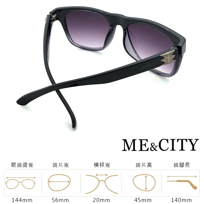 【ME&CITY】 時尚性格太陽眼鏡 抗UV(ME 110018 C101) 8