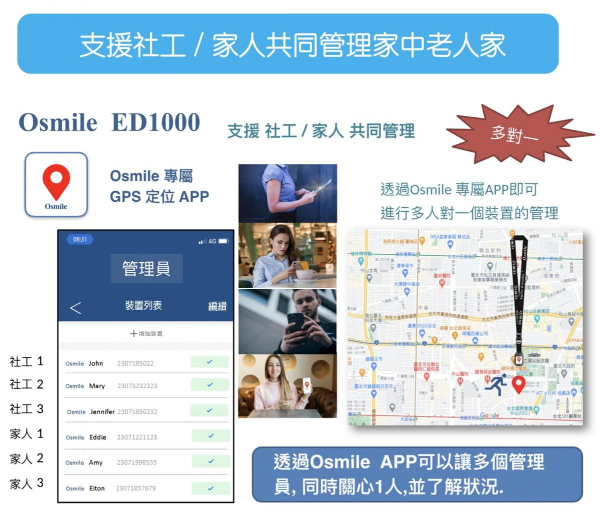 【Osmile】 ED1000 (失智老人 阿茲海默症 GPS定位掛繩手錶） 7