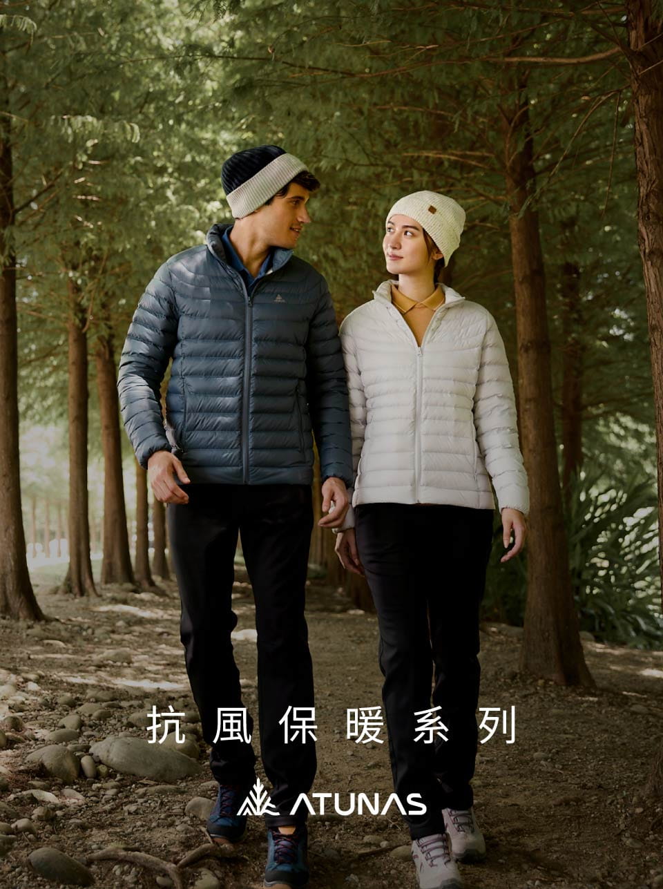 男款抗風保暖長褲(A6PA2531M黑/刷毛/抗風保暖/商務休閒) 1