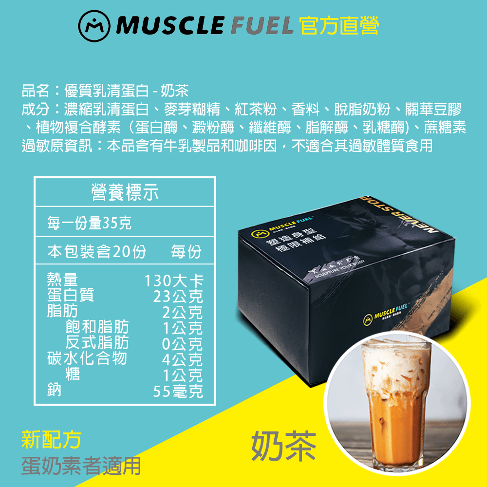 【Muscle Fuel】超進階乳清蛋白 20入禮盒｜天然無化學味｜乳糖不耐 低GI 適用 19