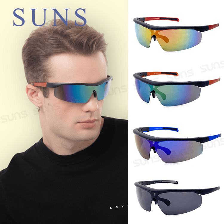 【suns】包覆式運動偏光太陽眼鏡 路跑/單車/自行車 抗UV400 S847 0