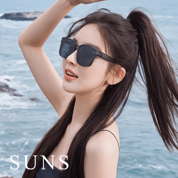 【suns】時尚韓版ins大框偏光太陽眼鏡 霧透灰框 抗UV400 (可套鏡) 5