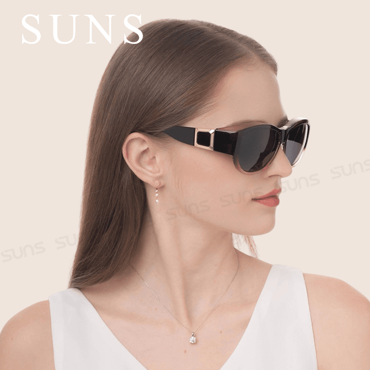 【suns】包覆式偏光墨鏡 魅影紫紅方框墨鏡 抗UV400 (可套鏡) 4