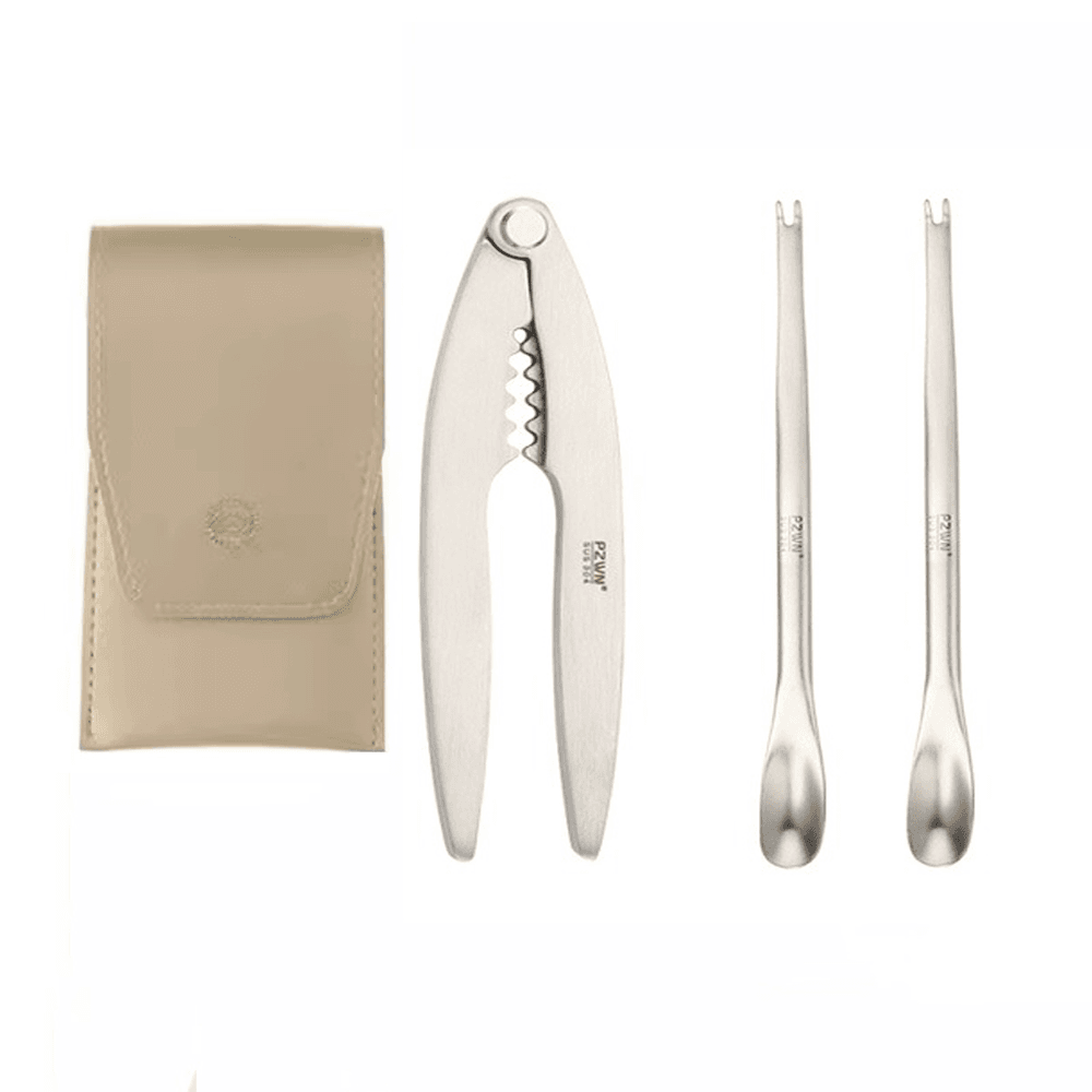 304不鏽鋼吃蟹工具 剝螃蟹 蟹夾蟹叉 附收納袋 厨房必備工具【SV61300】 0