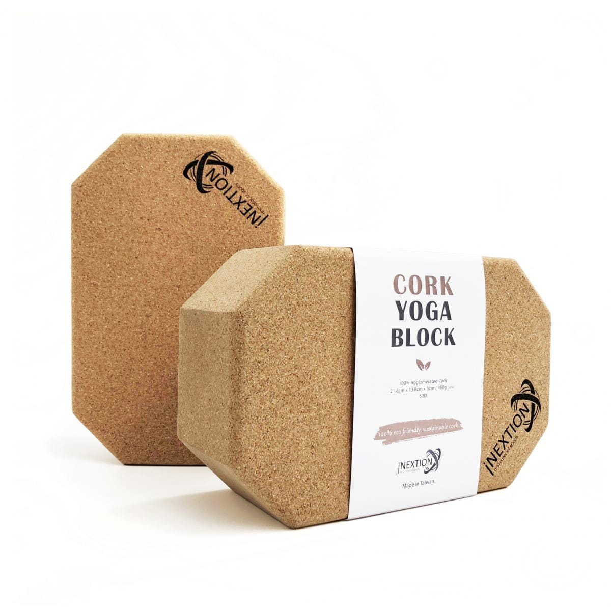 【INEXTION】Cork Yoga Block 羽量級八角軟木瑜珈磚 60D 6