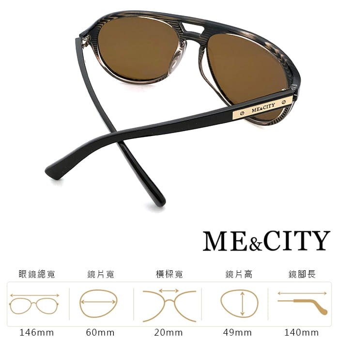 【ME&CITY】 飛行員偏光太陽眼鏡 抗UV (ME 1101 J01) 7