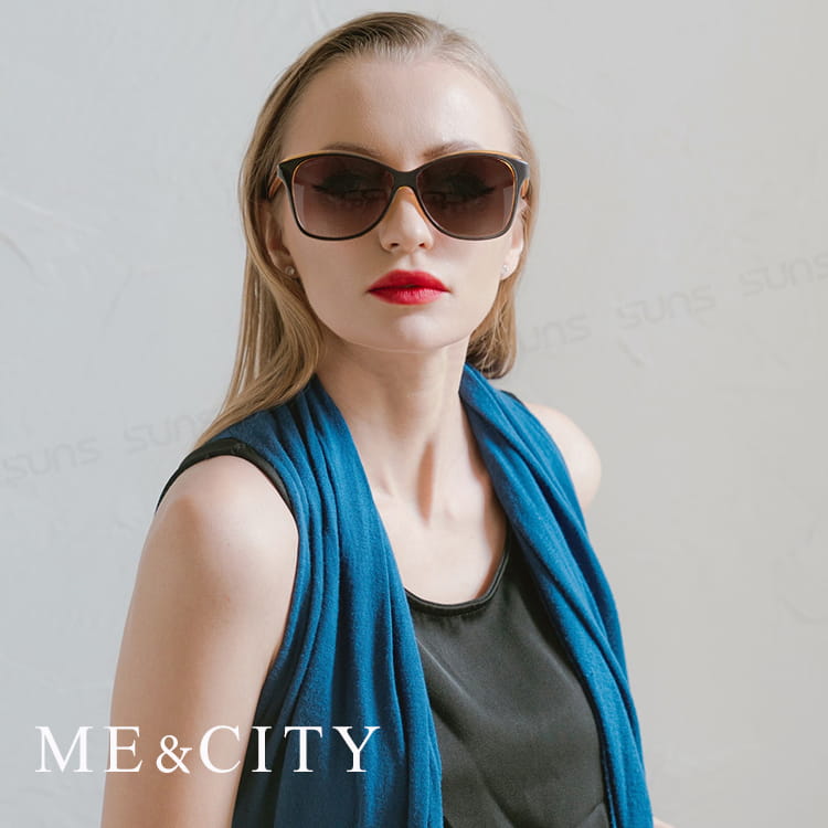【ME&CITY】 極簡約雙色時尚太陽眼鏡 抗UV (ME120024 J021) 6