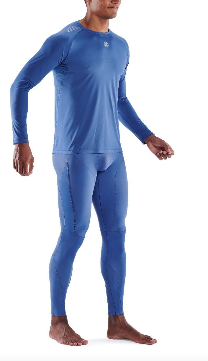 【澳洲SKINS壓縮服飾】澳洲SKINS-3訓練級長袖排汗衣(男)淺藍ST0150456(共四色) 5
