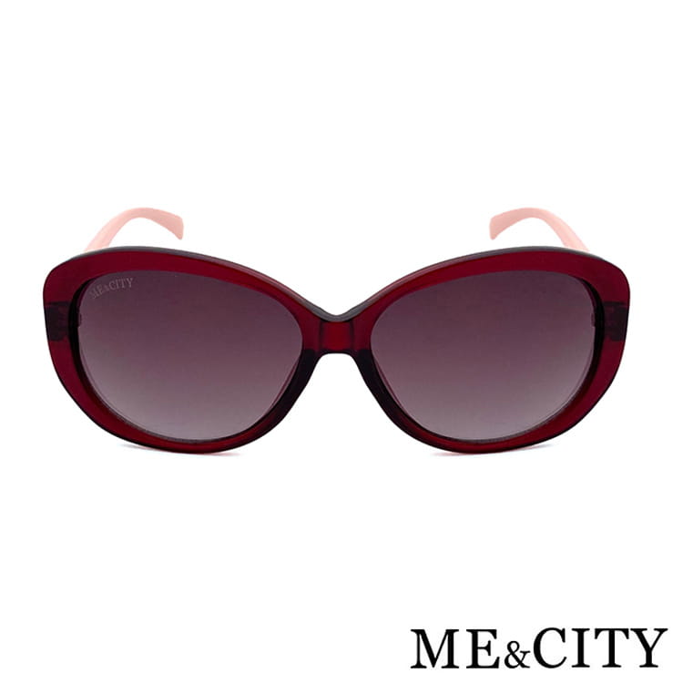 【ME&CITY】 時尚甜美酒紅簡約太陽眼鏡 抗UV (ME 1202 E06) 5