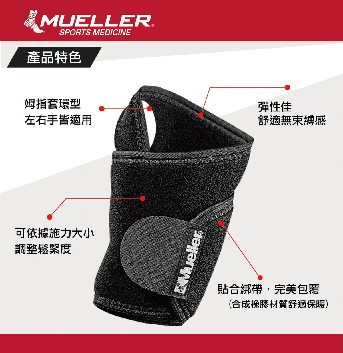 【Mueller】慕樂 可調式腕關節護具(護腕) 1