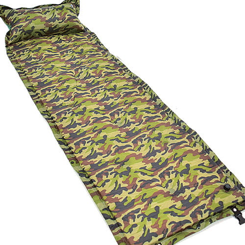 可拼接式迷彩自動充氣睡墊(帶枕充氣床墊充氣墊.防潮地墊.露營墊野餐墊) 5