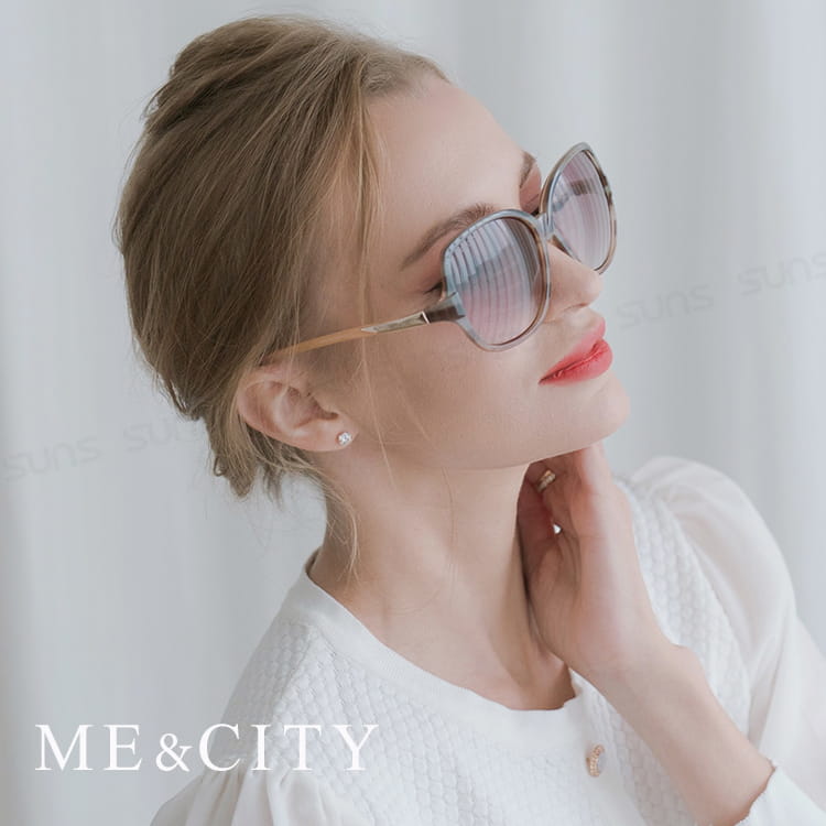 【ME&CITY】 皇室風格紋路太陽眼鏡 抗UV (ME 120012 F251) 5