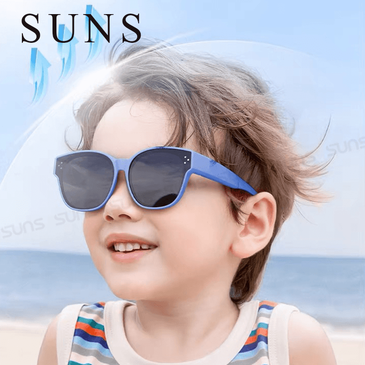 【suns】兒童包覆式眼鏡墨鏡 硅膠彈性墨鏡 可套鏡 抗UV400+抗藍光 S205 6