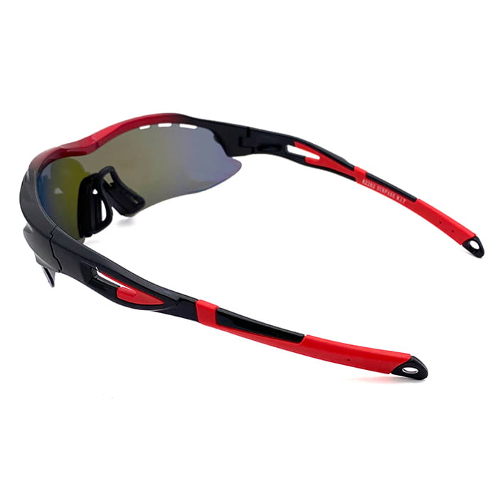【suns】偏光運動太陽眼鏡 REVO電鍍 防霧排熱孔 (黑紅框/REVO綠) 9