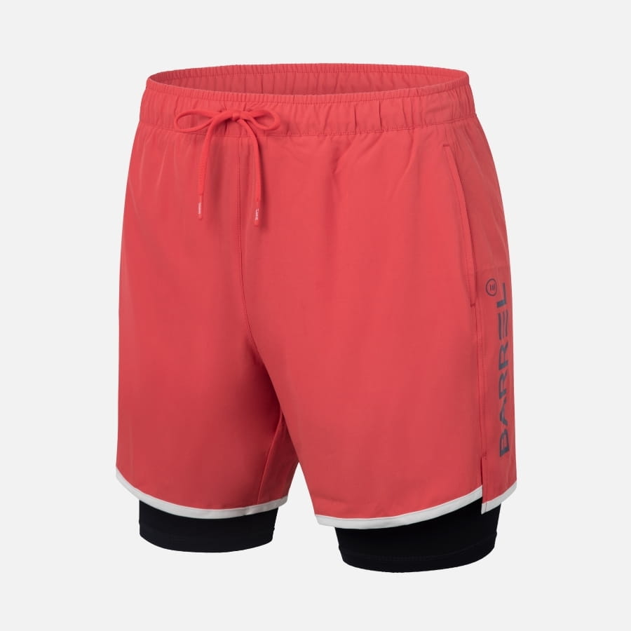 【BARREL】悠閒男款兩件式海灘褲 #SOFT RED 4