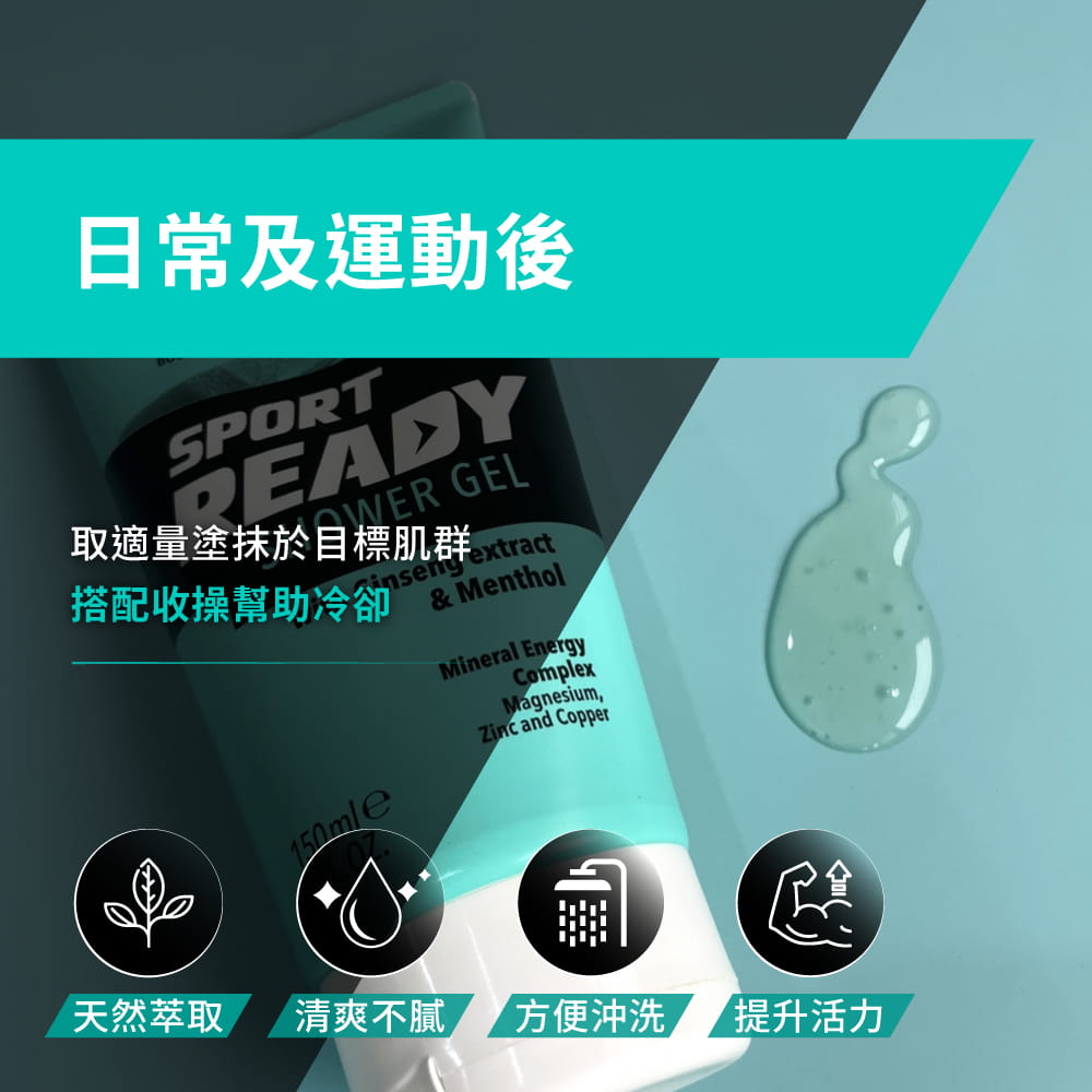 【Sport Ready】復活沐浴露150ml(運動沐浴乳/三合一沐浴乳) 4