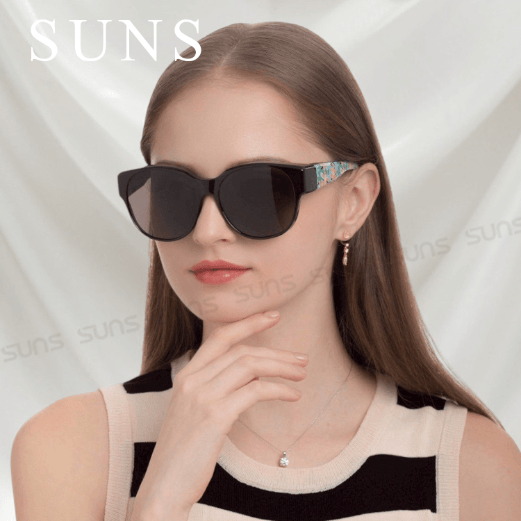 【suns】時尚花漾圓框偏光太陽眼鏡 抗UV400 (可套鏡) 1