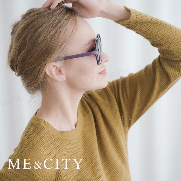 【ME&CITY】 義式浪漫雙色太陽眼鏡 抗UV400 (ME 120004 H131) 1
