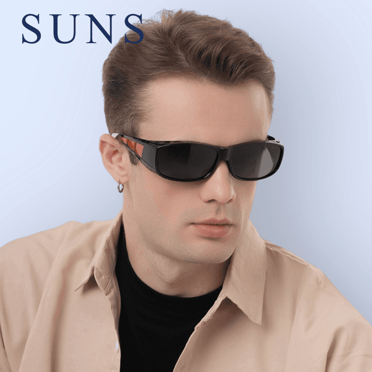 【suns】MIT包覆式偏光太陽眼鏡(橘框) 透氣/抗UV400 (可套鏡) 2