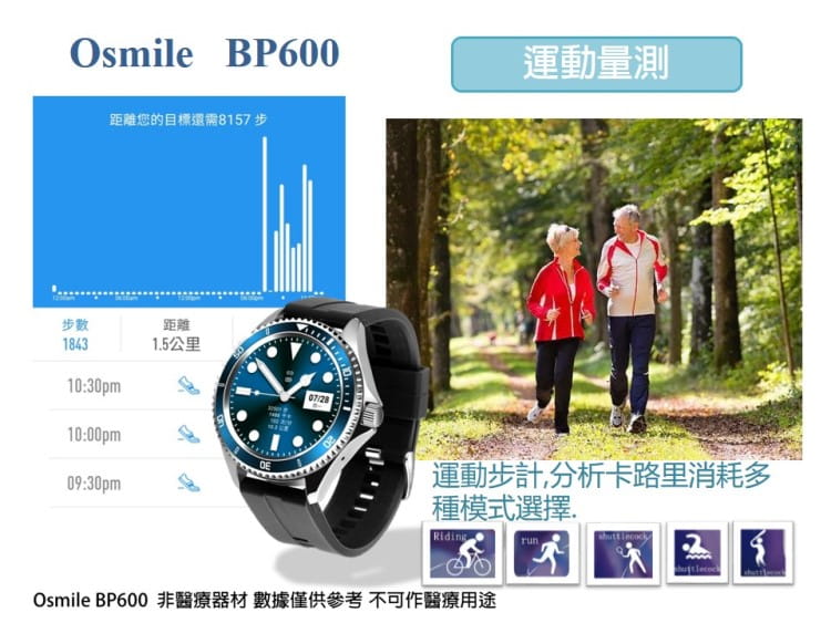 【Osmile】 BP600 全天後心率/壓力監測商務錶 2