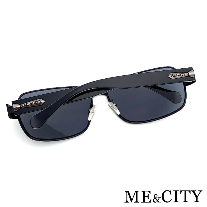 【ME&CITY】 義式紳士黑質感方框太陽眼鏡 抗UV (ME 110013 L600) 8