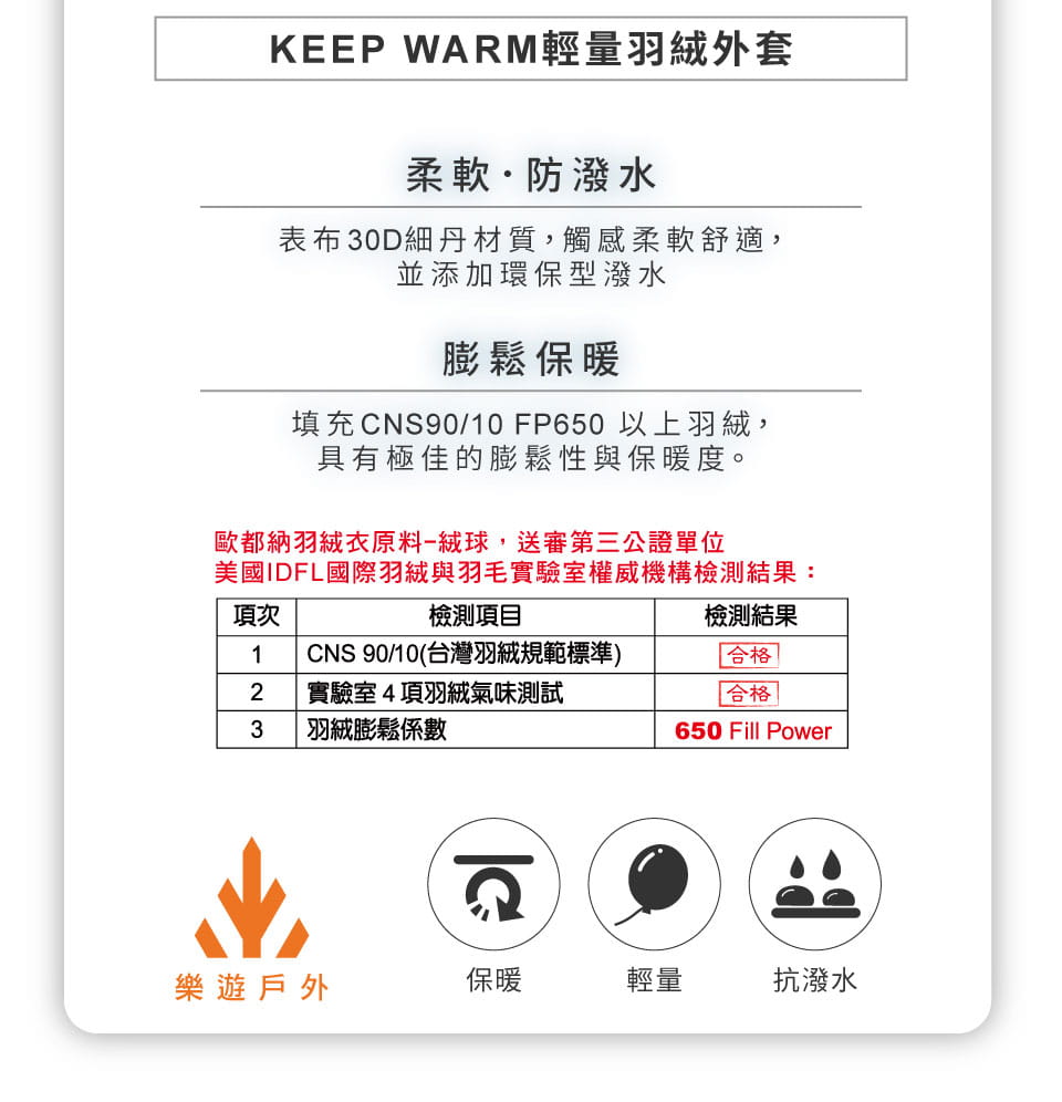 ATUNAS歐都納女款KEEP WARM輕量羽絨外套(A6GAGZ04W/輕羽絨/保暖/抗潑水) 3