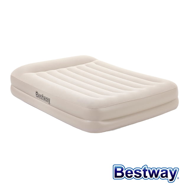 【Bestway】。雙人舒適型加厚自動充氣床-米白 67697E 0