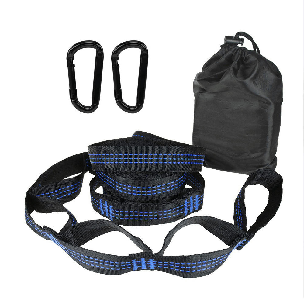 2米綁帶  (5+1環+2個扣)自動速開蚊帳吊床尼龍綁帶  戶外露營用品【SV61320】 1