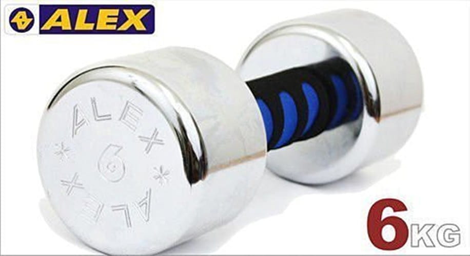 【ALEX】 新型泡棉電鍍啞鈴 A-2006-6KG/支 1