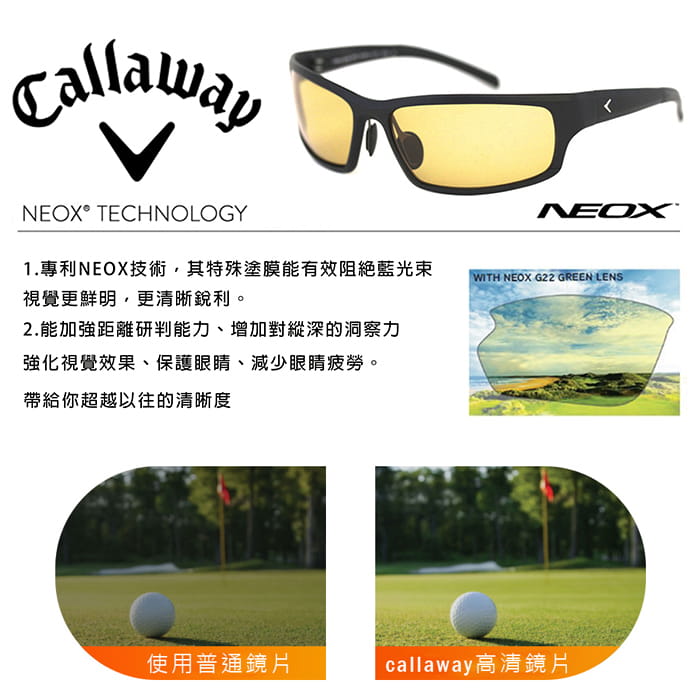 CALLAWAY X-HOT G22太陽眼鏡 高清鏡片 1