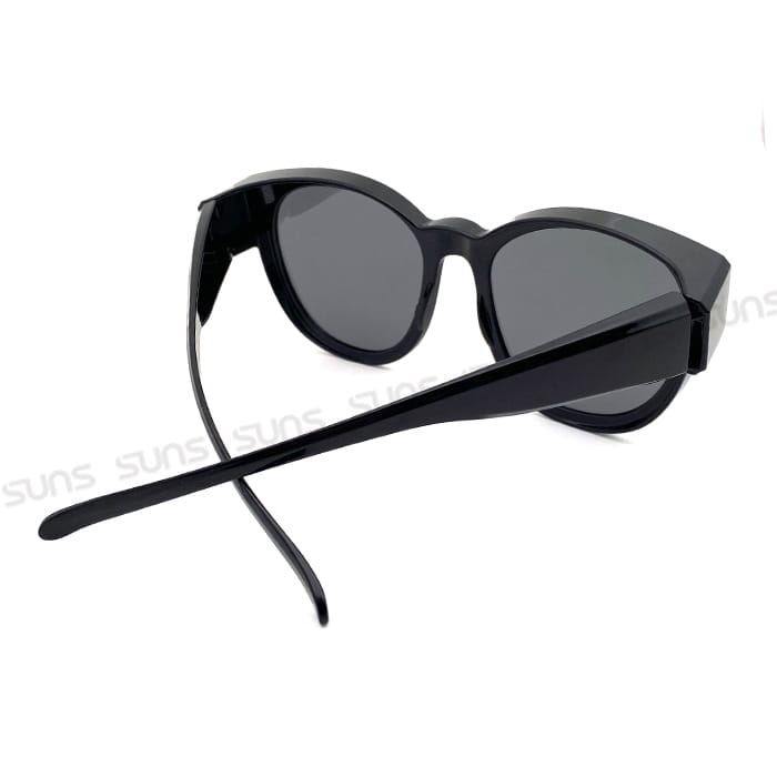 【suns】時尚圓框 經典黑偏光太陽眼鏡 抗UV400 (可套鏡) 11