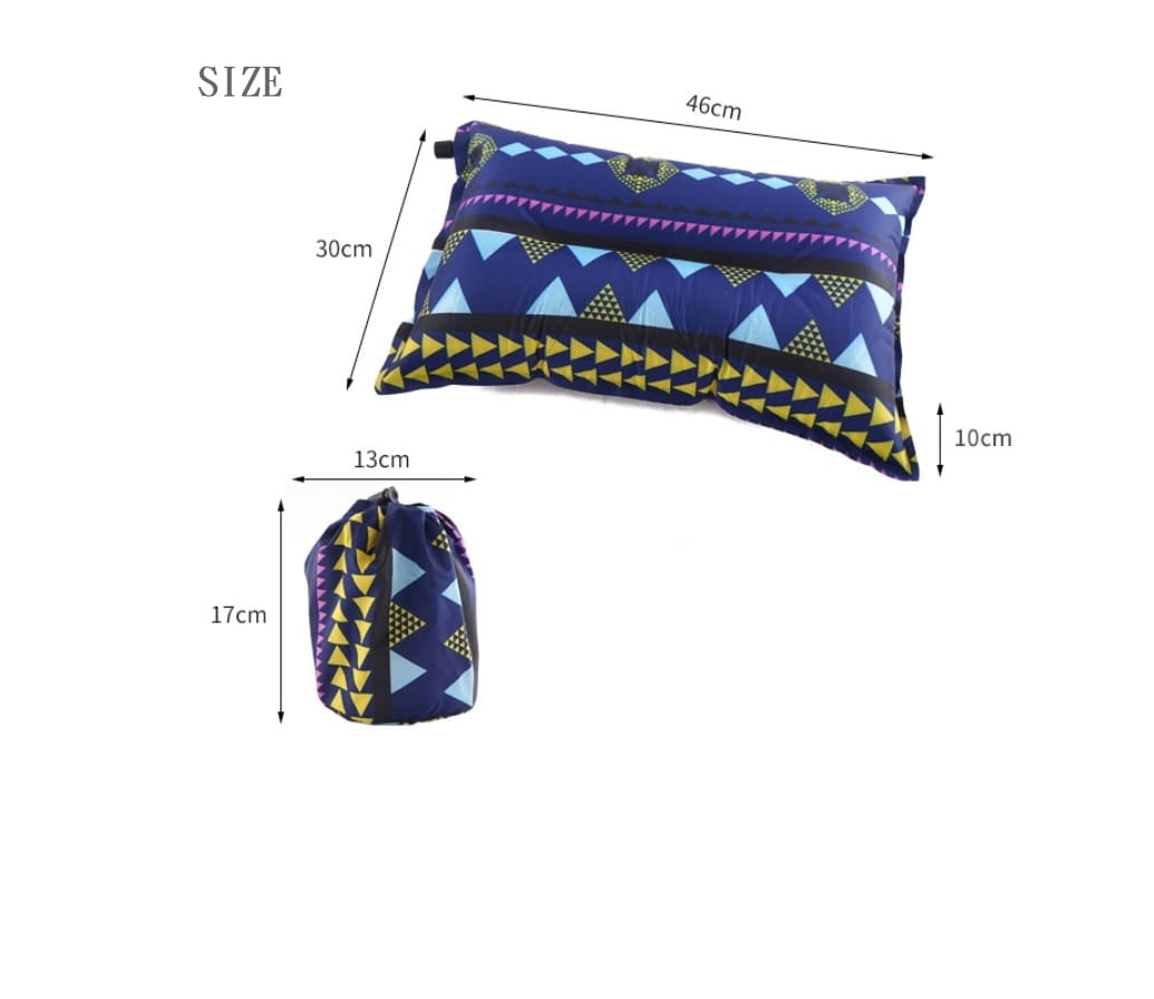 【CAIYI 凱溢】戶外露營自動充氣頭枕 充氣枕頭 舒絨充氣枕 露營 出國 旅遊 5