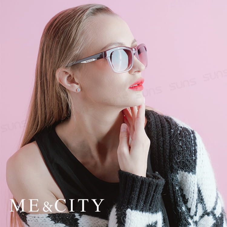 【ME&CITY】 義式戀語雙色太陽眼鏡 抗UV (ME 120026 H230) 1