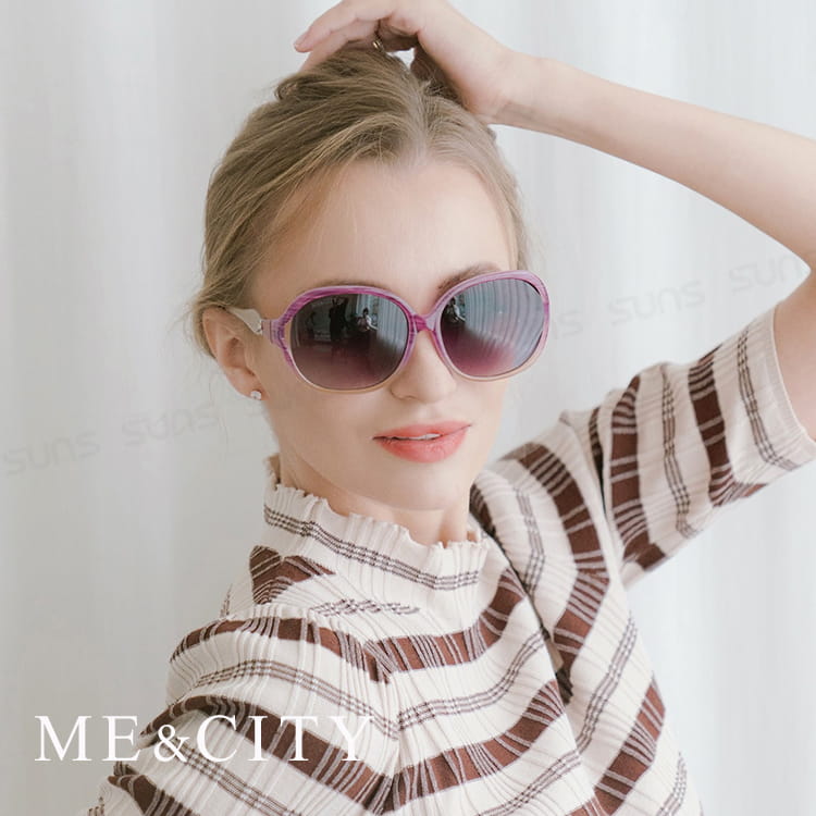 【suns】ME&CITY 甜美時尚大框太陽眼鏡 抗UV(ME 1210 H99) 3