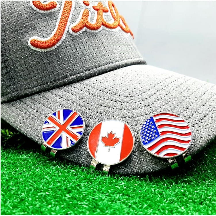 高爾夫Golf 國旗磁性球標+帽夾  馬克【GF01006】 2