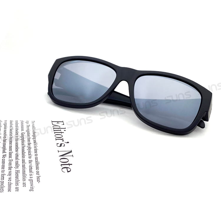 【suns】時尚霧黑框水銀 偏光太陽眼鏡 抗UV400 (可套鏡) 1