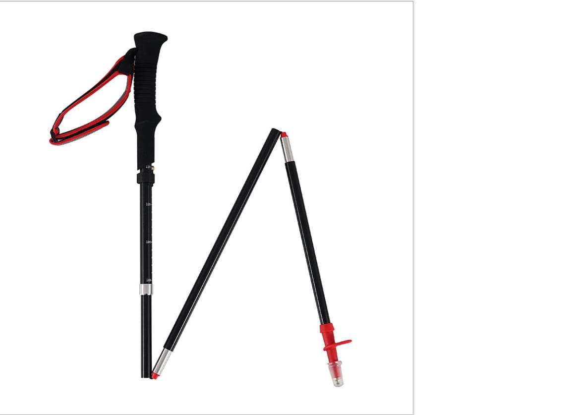 【CAIYI 凱溢】7075鋁合金超輕摺疊四節式外鎖型登山杖可調尺寸 4